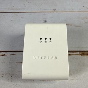 Used Netgear XET1001 85Mbps Powerline Ethernet Network Adapter Wall Plug White